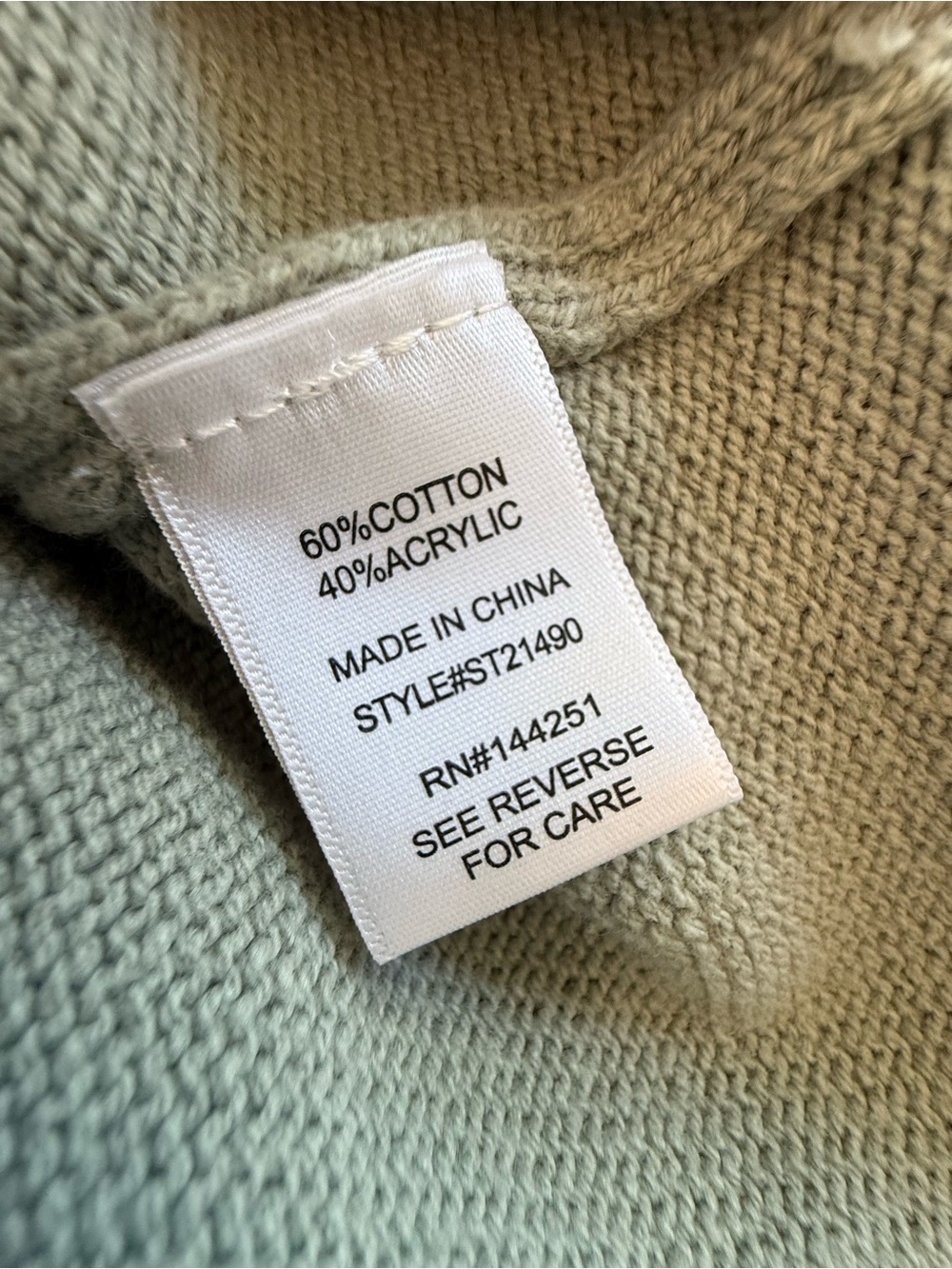 Sincerely Jules Be Kind Sweater XS Sage Green Graphic Knit Pullover - Picture 7 of 8